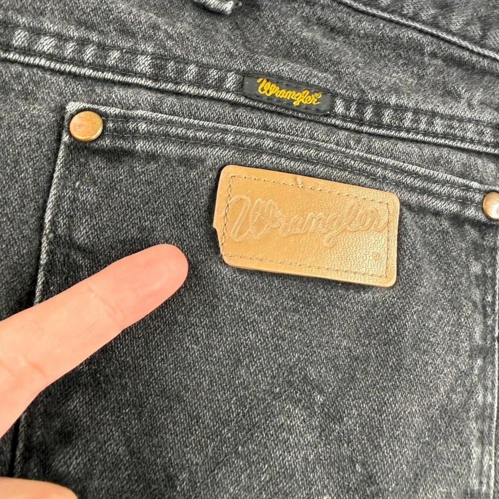 Wrangler Jeans Mens 38x32 (Fits 38x31) Black 13MWZW Cowboy Cut Western‎ Denim